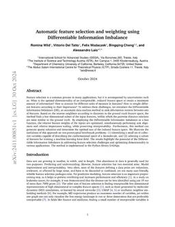 Automatic feature selection and weighting in molecular systems using Differentiable Information Imbalance