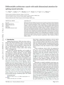 Differentiable architecture search with multi-dimensional attention for
  spiking neural networks