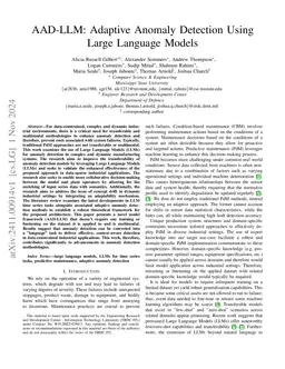 AAD-LLM: Adaptive Anomaly Detection Using Large Language Models