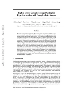 Higher-Order Causal Message Passing for Experimentation with Complex Interference