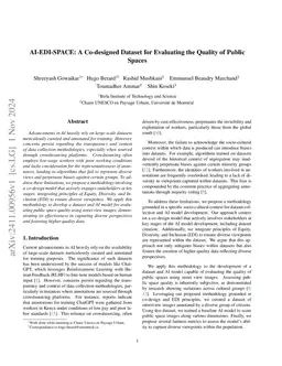 AI-EDI-SPACE: A Co-designed Dataset for Evaluating the Quality of Public
  Spaces