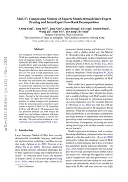 MoE-I$^2$: Compressing Mixture of Experts Models through Inter-Expert
  Pruning and Intra-Expert Low-Rank Decomposition