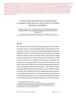 An incremental algorithm based on multichannel non-negative matrix
  partial co-factorization for ambient denoising in auscultation
