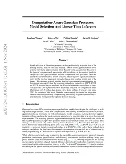 Computation-Aware Gaussian Processes: Model Selection And Linear-Time Inference