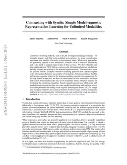 Contrasting with Symile: Simple Model-Agnostic Representation Learning
  for Unlimited Modalities