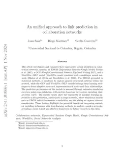 An unified approach to link prediction in collaboration networks