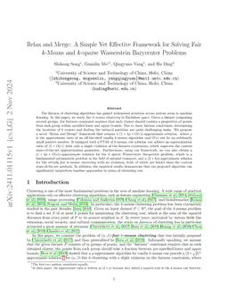 Relax and Merge: A Simple Yet Effective Framework for Solving Fair
  $k$-Means and $k$-sparse Wasserstein Barycenter Problems