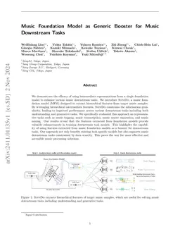 Music Foundation Model as Generic Booster for Music Downstream Tasks