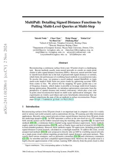 MultiPull: Detailing Signed Distance Functions by Pulling Multi-Level
  Queries at Multi-Step