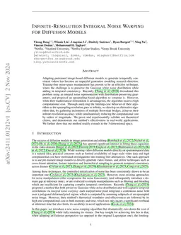 Infinite-Resolution Integral Noise Warping for Diffusion Models