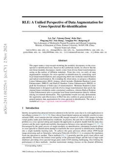 RLE: A Unified Perspective of Data Augmentation for Cross-Spectral
  Re-identification