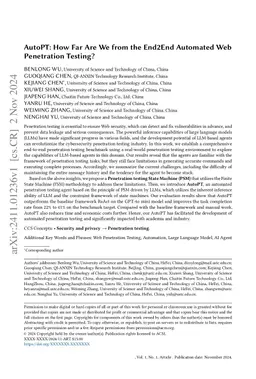 AutoPT: How Far Are We from the End2End Automated Web Penetration
  Testing?