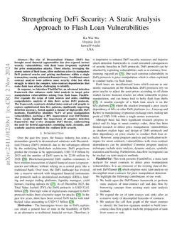 Strengthening DeFi Security: A Static Analysis Approach to Flash Loan Vulnerabilities