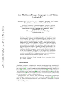 Can Multimodal Large Language Model Think Analogically?