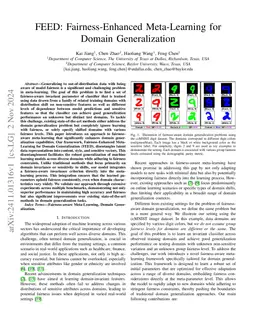 FEED: Fairness-Enhanced Meta-Learning for Domain Generalization