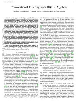 Convolutional Filtering with RKHS Algebras