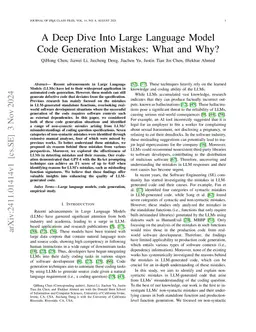 A Deep Dive Into Large Language Model Code Generation Mistakes: What and Why?