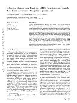 Enhancing Glucose Level Prediction of ICU Patients through Hierarchical Modeling of Irregular Time-Series