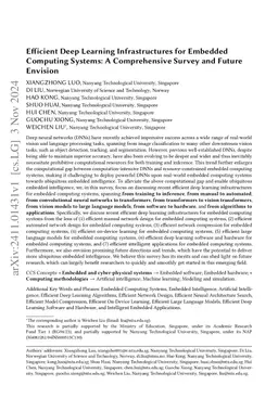 Efficient Deep Learning Infrastructures for Embedded Computing Systems: A Comprehensive Survey and Future Envision