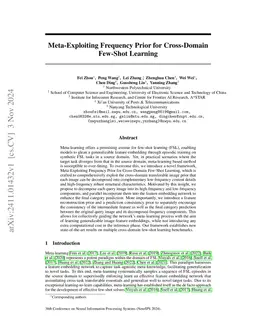 Meta-Exploiting Frequency Prior for Cross-Domain Few-Shot Learning