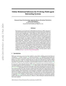 Online Relational Inference for Evolving Multi-agent Interacting Systems