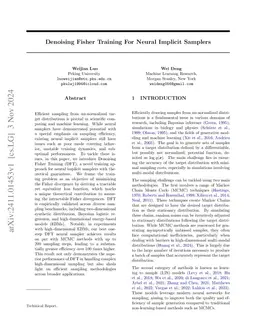 Denoising Fisher Training For Neural Implicit Samplers