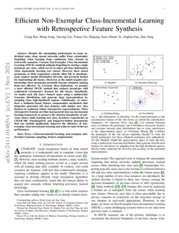 Efficient Non-Exemplar Class-Incremental Learning with Retrospective
  Feature Synthesis