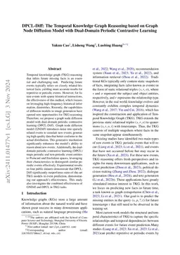 DPCL-Diff: The Temporal Knowledge Graph Reasoning Based on Graph Node Diffusion Model with Dual-Domain Periodic Contrastive Learning