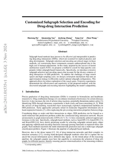 Customized Subgraph Selection and Encoding for Drug-drug Interaction
  Prediction