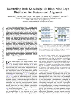 Decoupling Dark Knowledge via Block-wise Logit Distillation for
  Feature-level Alignment