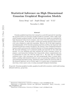 Statistical Inference on High Dimensional Gaussian Graphical Regression
  Models