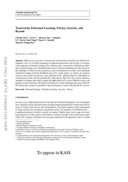 Trustworthy Federated Learning: Privacy, Security, and Beyond