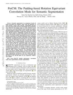 PreCM: The Padding-based Rotation Equivariant Convolution Mode for Semantic Segmentation