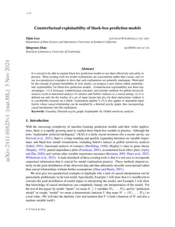 Counterfactual explainability and analysis of variance