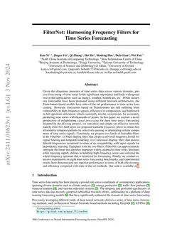 FilterNet: Harnessing Frequency Filters for Time Series Forecasting