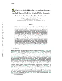Optical Flow Representation Alignment Mamba Diffusion Model for Medical
  Video Generation