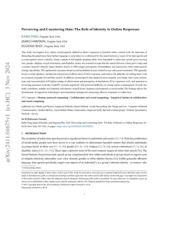 Perceiving and Countering Hate: The Role of Identity in Online Responses