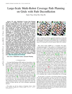 Large-Scale Multirobot Coverage Path Planning on Grids With Path Deconfliction