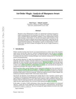 1st-Order Magic: Analysis of Sharpness-Aware Minimization