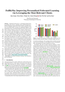 FedReMa: Improving Personalized Federated Learning via Leveraging the
  Most Relevant Clients
