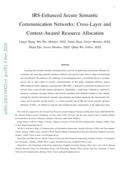 IRS-Enhanced Secure Semantic Communication Networks: Cross-Layer and
  Context-Awared Resource Allocation