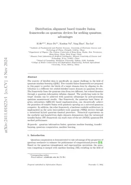 Distribution alignment based transfer fusion frameworks on quantum
  devices for seeking quantum advantages