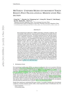 MeToken: Uniform Micro-environment Token Boosts Post-Translational
  Modification Prediction