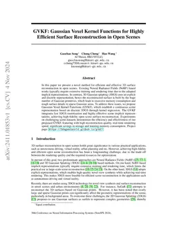 GVKF: Gaussian Voxel Kernel Functions for Highly Efficient Surface
  Reconstruction in Open Scenes