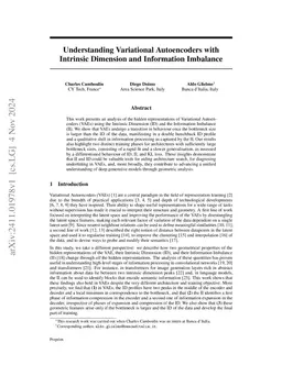 Understanding Variational Autoencoders with Intrinsic Dimension and
  Information Imbalance