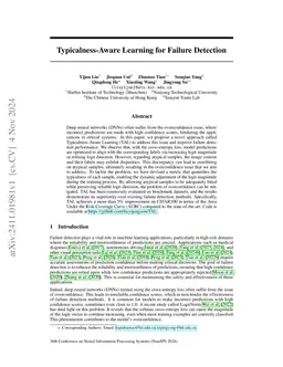 Typicalness-Aware Learning for Failure Detection