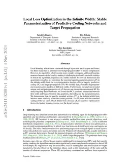 Local Loss Optimization in the Infinite Width: Stable Parameterization of Predictive Coding Networks and Target Propagation