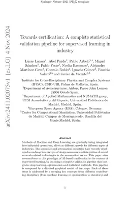 Towards certification: A complete statistical validation pipeline for
  supervised learning in industry