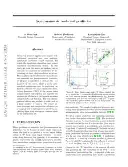 Semiparametric conformal prediction