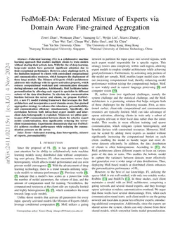 FedMoE-DA: Federated Mixture of Experts via Domain Aware Fine-grained
  Aggregation